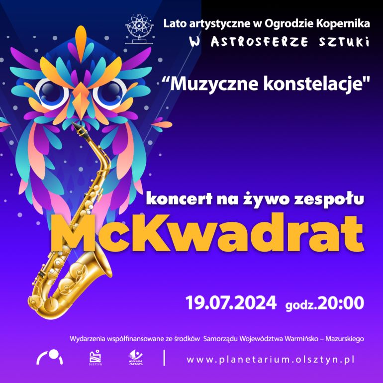 Muzyczne konstelacje - koncert zespołu MC Kwadrat | W astrosferze Sztuki - Lato Artystyczne w Ogrodzie Kopernika